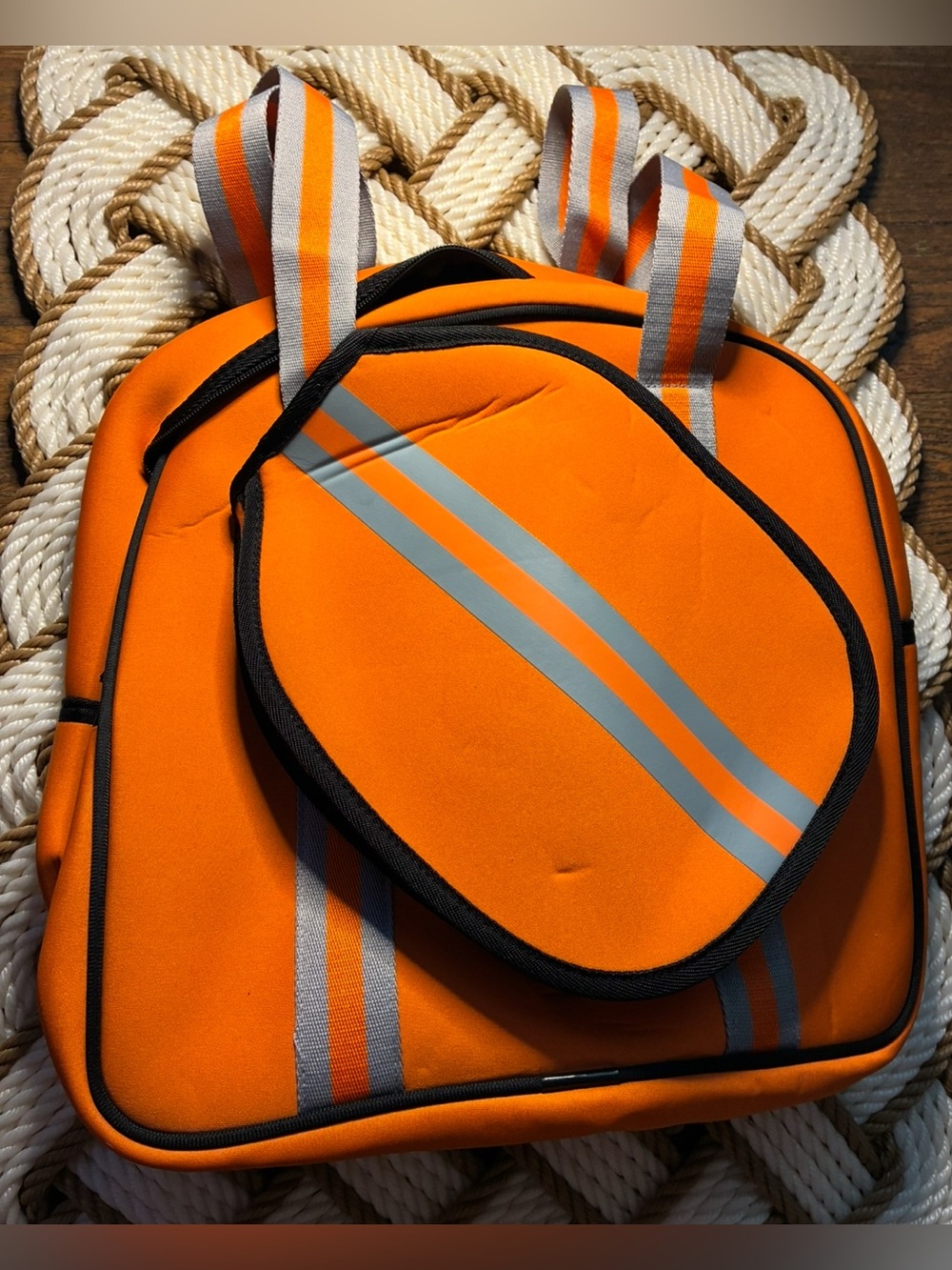 Men's Orange Reflective Pickleball Bag